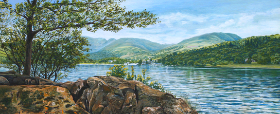 Windermere. Painting by Sam P Melling