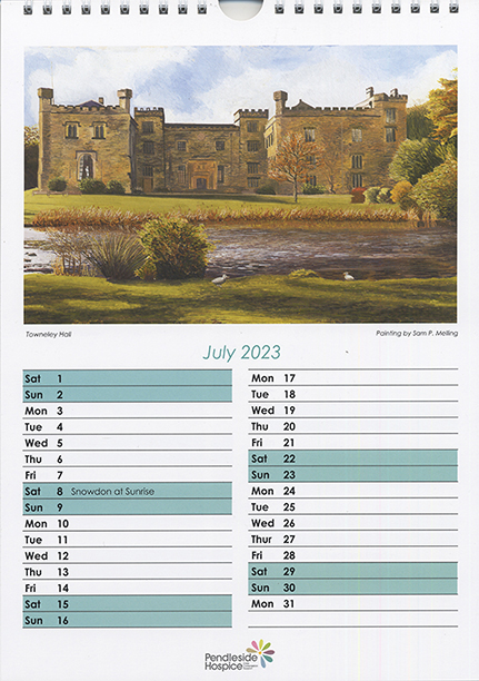2023 Calendar. Painting by S. P. Melling