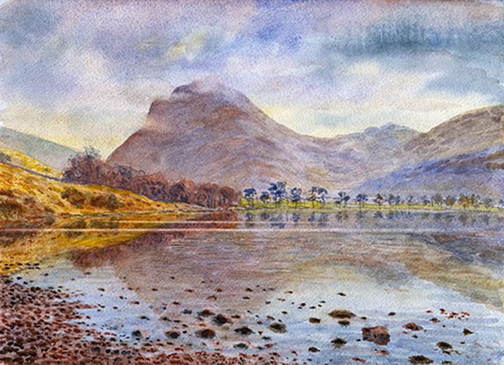 Fleetwith Pike, Buttermere. Watercolour by Keith Melling
