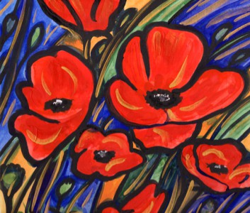 Poppies. Artist Keith Melling .