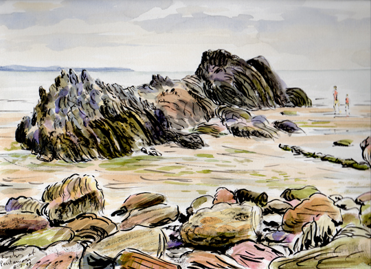 Rocks at Pentewan, Cornwall. Artist: Keith Melling