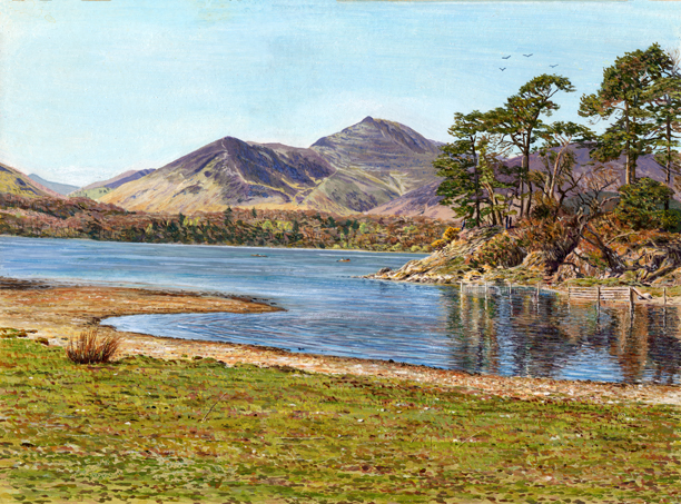 Derwenwater and Friar's Crag. Painting by Sam P Melling