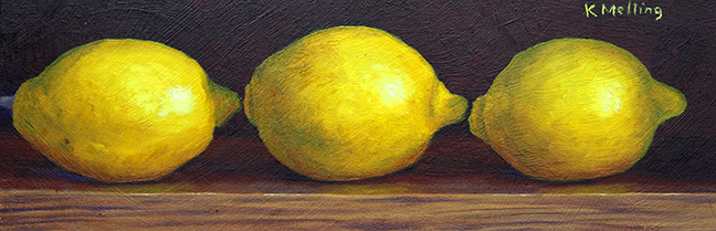 Three Lemons. Painting: Keith Melling