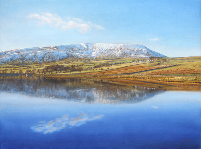 First Snow, Lower Black Moss and Pendle Hill. Artist: Keith Melling