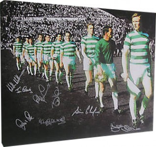 Celtic Lisbon Lions 1967 European Cup Winners Canvas signed x 8