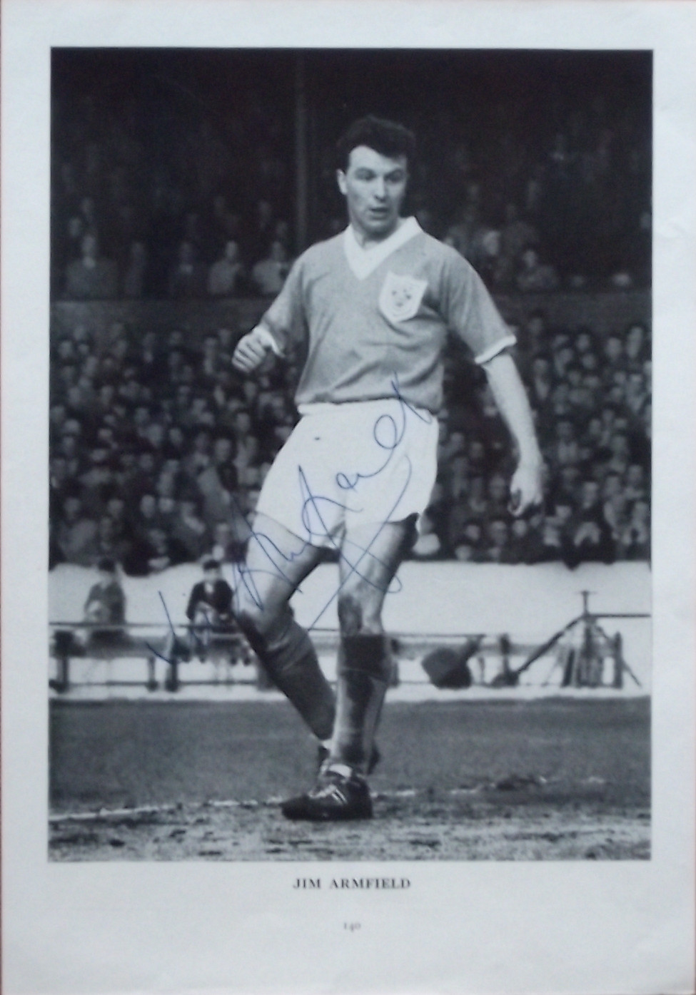 Jimmy Armfield Blackpool & England Signed b/w picture #2