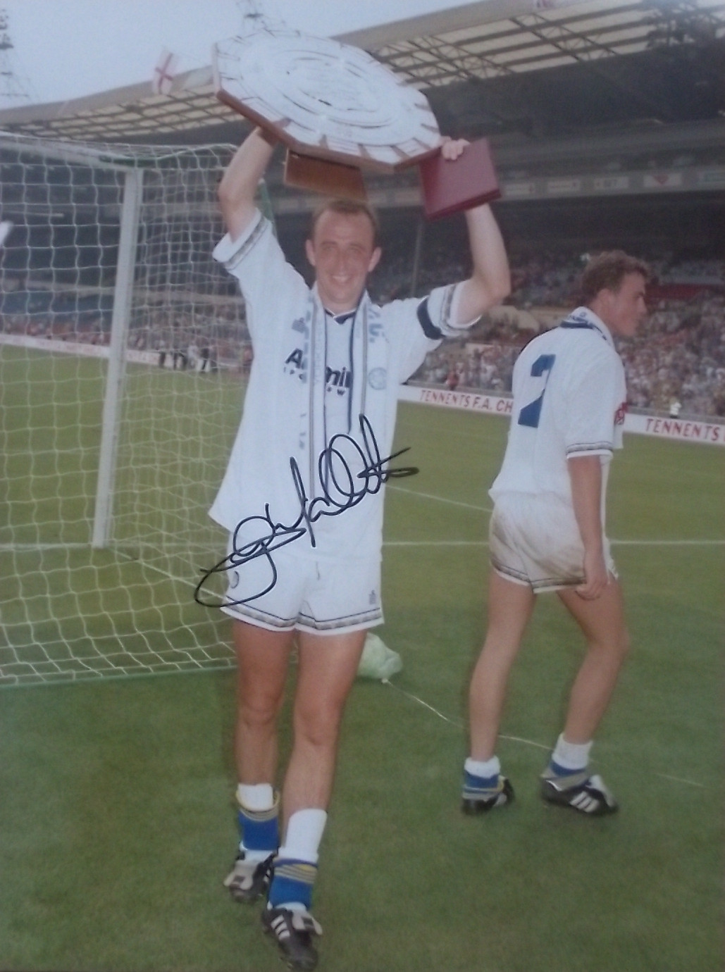 Gary McAllister Leeds United 1992 Charity Shield Winners Signed Photo