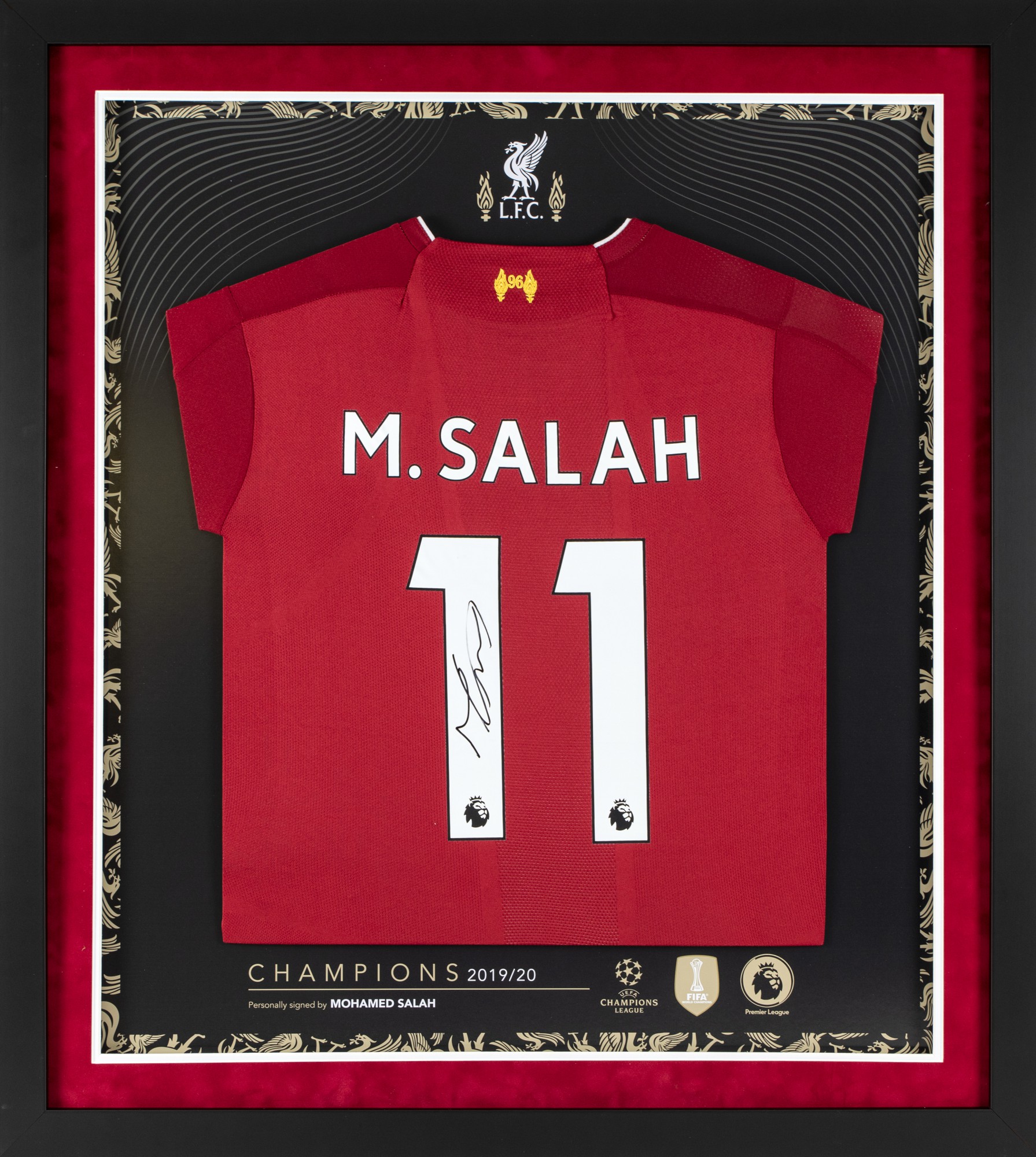 Liverpool FC 2019-2020 EPL Champions Team Signed Jersey - Salah