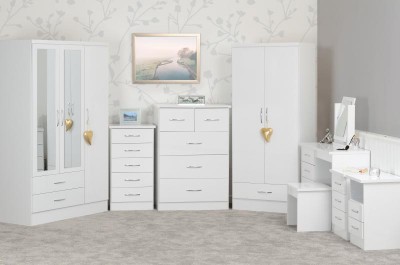 White gloss bedroom range