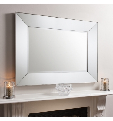 Vasto rectangle mirror silver 48x36inch SALE £179