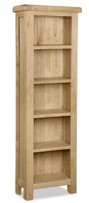 Erne oak slim bookcase