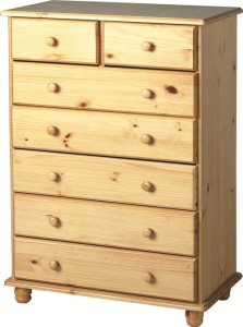 Classic pine 2 over 5 drawer chest