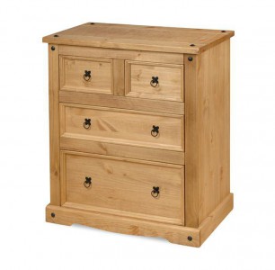 Corona Mexican solid pine 2 over 2 drawer chest