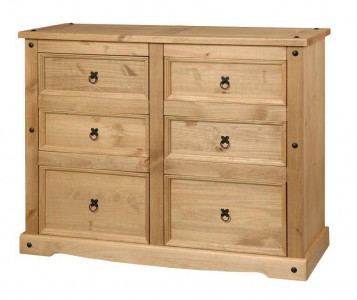 Corona Mexican solid pine 6 drawer chest