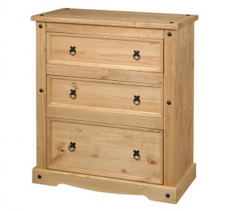 Corona Mexican Pine 3 drawer chest