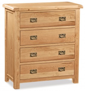 Erne oak 4 drawer chest of drawers