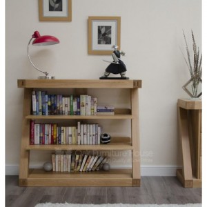Z Designer Solid Oak Small Bookcase
