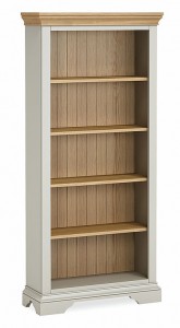 Chester grey & oak tall bookcase
