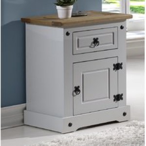 Corona grey 1 drawer 1 door bedside cabinet  W53xD40xH68 cm