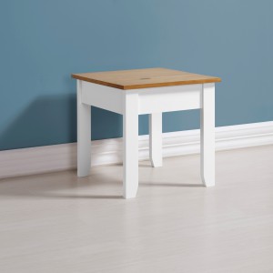 Ludlow white and oak lamp table