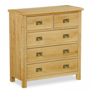 Erne lite oak 2 over 4 chest of drawers