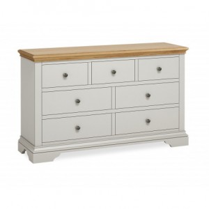 Chester grey and oak 3 over 4 chest of drawers