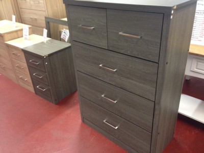 Sonoma dark grey 2 over 3 chest of drawers