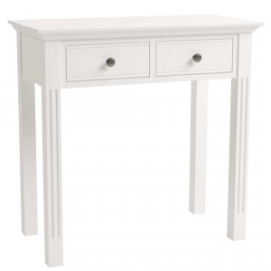 Antique white two drawer dressing table