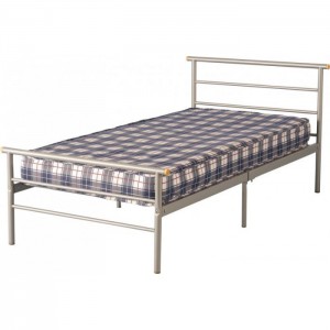 Orion silver or white metal single bed