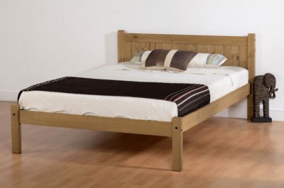 Maya solid waxed pine 4ft6 double bed
