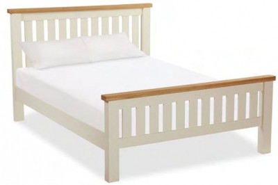 New England cream and oak 6ft super king size bed