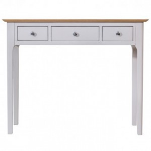 Scandinavian grey and oak 3 drawer dressing table