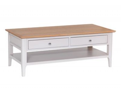 Scandinavian grey and oak large coffee table