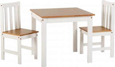 Ludlow white or grey and wood small 2 seat dining set