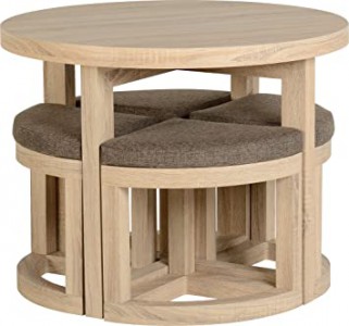 Cambourne round compact stowaway dining set