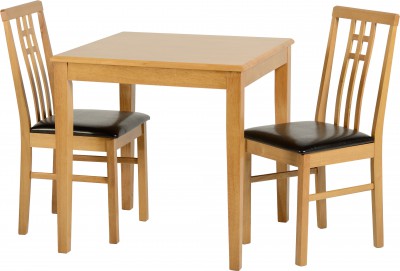 Vienna small solid compact dining set inc 2 chairs