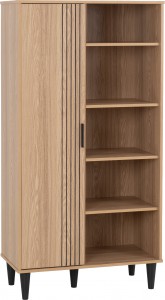 Tessa Oak effect 1 door bookcase