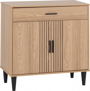 Tessa Oak effect 2 door 1 drawer small sideboard