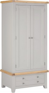 Wellington grey 2 door wardrobe W90xD56xH190cm