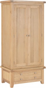 Wellington oak 2 door wardrobe