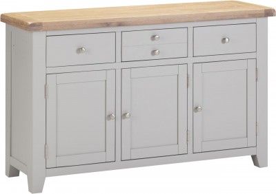 Wellington grey 3 drawer 3 door sideboard  W137xD40xH82cm