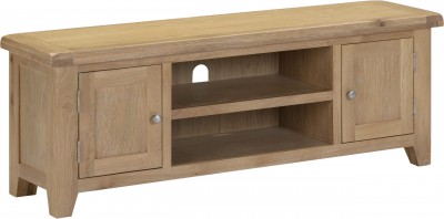 Wellington oak large TV cabinet  W140xD37xH50cm