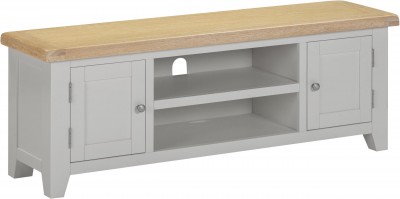 Wellington grey large TV cabinet  W140xD37xH50cm