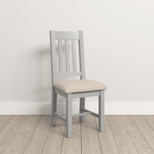 Wellington grey slatted dining chair  W46xD41xH7105cm