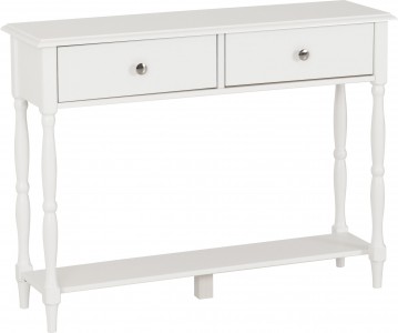 Sierra matt white hall console table W100xD35xH75cm