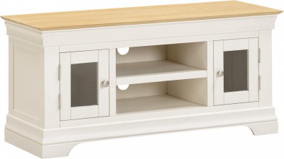 French ivory 4ft TV unit W120xD43xH57cm