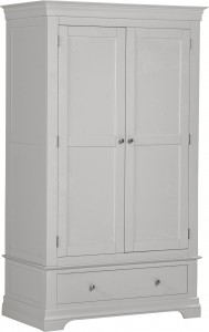 French grey 2 door wardrobe W112xD63xH193cm