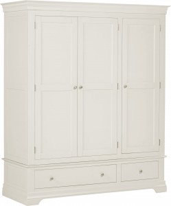 French ivory 3 door wardrobe W162xD63xH193cm