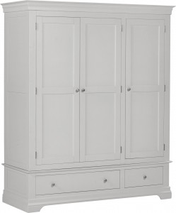 French grey 3 door wardrobe W162xD63xH193cm