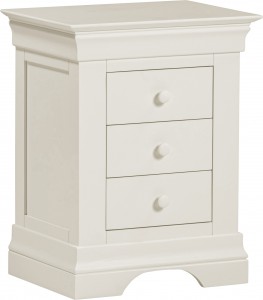 French ivory bedside cabinet W50xD38xH64cm